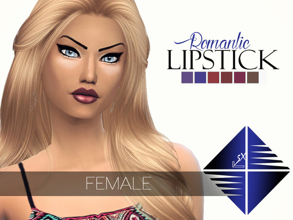 Sims 4 — Romantic Lipstick [Female] by LSX — new romantic lipstick by LSX available in 6 colors for female, enjoy. :) 