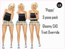 Sims 4 — Gloomy Trait Pose Pack for Sims 4 CAS by Lynx_Simz — This "Poppy" pose is a replacement for the sims 4