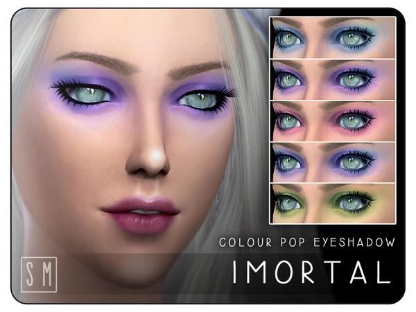 Sims 4 — [ Imortal ] - Colour Pop Eyeshadow by Screaming_Mustard — A fun filled party look in 5 colour pop colour blends.