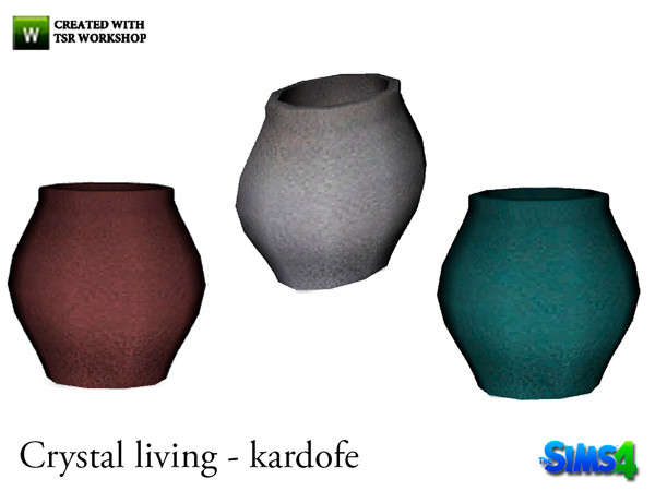 Sims 4 — kardofe_Crystal living_Vase 2 by kardofe — Vase in three different textures