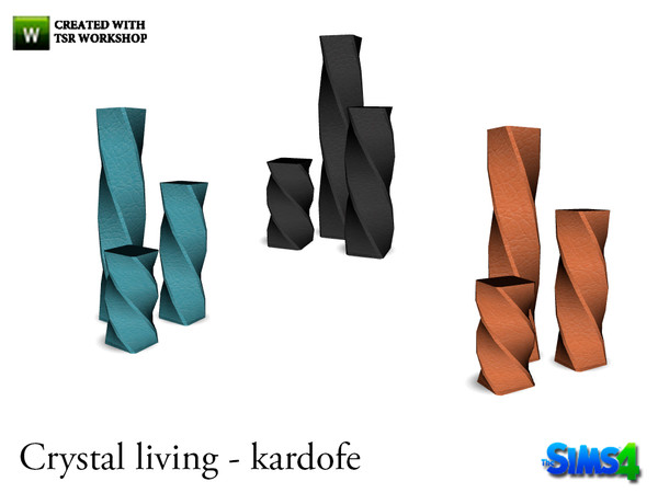 Sims 4 — kardofe_Crystal living_Vase3 by kardofe — Vase-shaped wrapped around three different textures