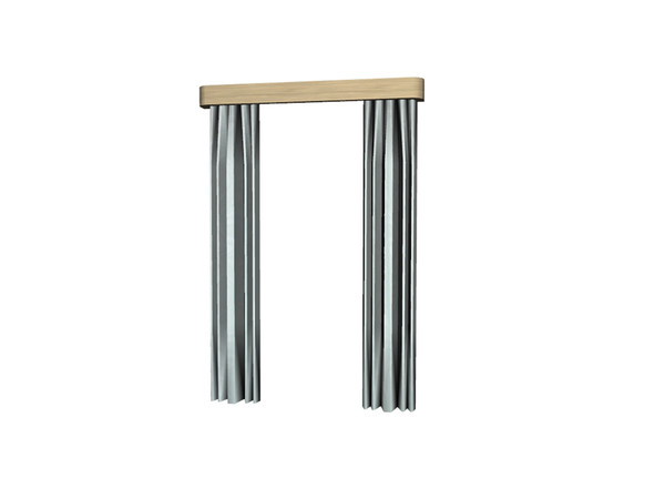 Sims 4 — Freya Dining Curtain by Angela — Freya Dining Curtain. Semi transparent sheer with wooden trim. 