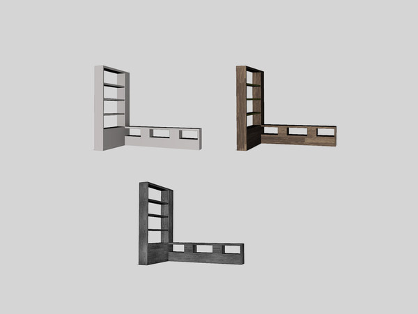 Sims 4 — Bathroom Aloe - Shelf by ung999 — Bathroom.Aloe - Shelf (part of bathtub) Color Options : 3 Located at :