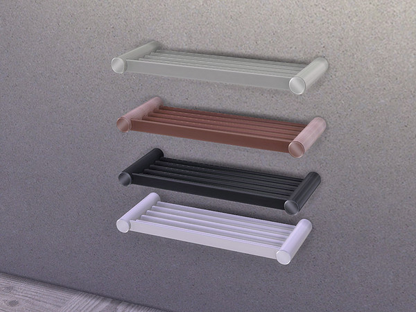 Sims 4 — Bathroom Aloe - Wall Shelf by ung999 — Bathroom.Aloe - Wall Shelf Color Options : 4 Located at : Surfaces /