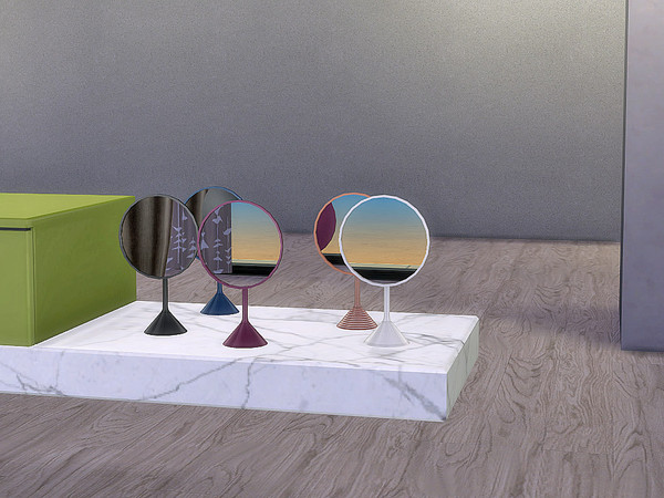 Sims 4 — Bathroom Aloe - Mirror Table (Decor) by ung999 — Bathroom.Aloe - Mirror Table (Decor) Color Options ; 5 Located