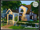 Sims 4 — Robin's Roost by petitchouchou — This charming little home, with the white picket fence and oak paned windows,