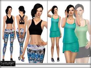 Sims 4 — SET 07 - Stretch-Jersey Sport Set by DarkNighTt — Stretch-Jersey Set for sportive sims. Have 4 items. Have fun!