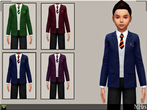 Sims 4 — S4 School Uniform [CM] by Margeh-75 — -a lovely school uniform for your child male sims. Consists of a school