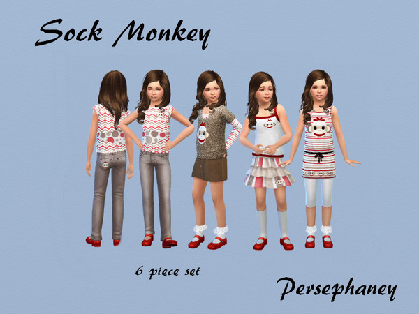 Sims 4 — Sock Monkey Outdoor Retreat GP needed by Persephaney — Outdoor Retreat Gamepack needed. Clothing set featuring