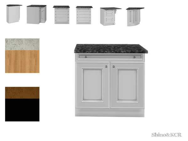 Sims 4 — CliveC Island Counter for Dishwasher by ShinoKCR — new created Island Counter for to use with Dishwasher. No