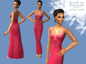 Sims 2 — Bodycon gown by grecadea2 — A bodycon gown by a Herve Leger Design that needs no mesh, for your sims!