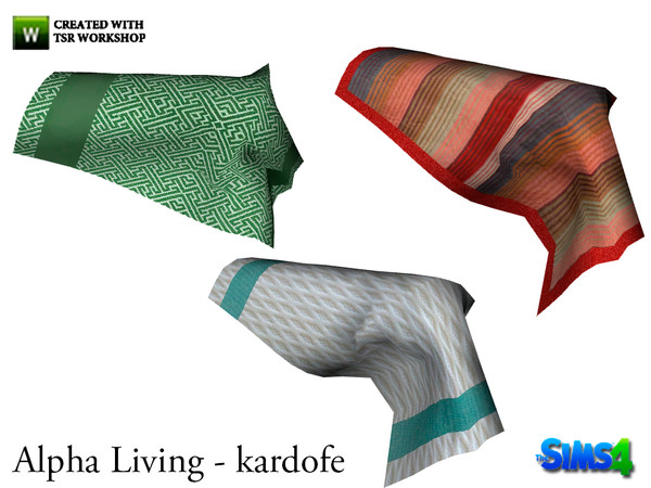 Sims 4 — kardofe_Alpha Living_ Blanket by kardofe — Warm blanket to put in the back of the sofa 