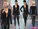 Sims 4 — 72 - Leather outfit by sims2fanbg — .:72 - Leather outfit:. Female outfit in 1 different color and new custom