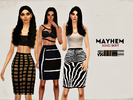 Sims 4 — Soho Skirt by mayhem-sims — This item come in 4 textures Standalone Custom thumbnail Hq texture 