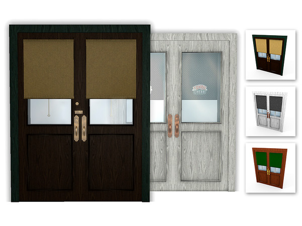 Sims 4 — Central Perk Door by Kiolometro — Remember the TV series Friends? Now your sims can sit on the sofas and have a