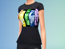 Sims 4 — Soul Eater S/S Tee by thirteen2d — A Soul Eater themed t-shirt for women