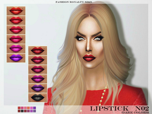 Sims 4 — Lipstick N02 (dark colors) by FashionRoyaltySims — Beautiful lipstick with dark colors for your sims.