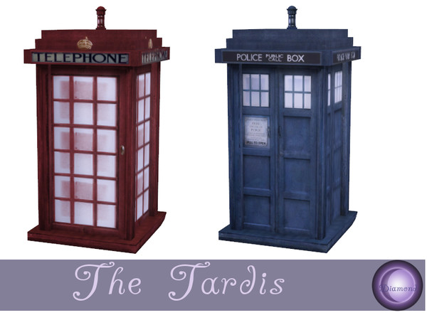 Sims 4 — The Doctor's Tardis by D2Diamond — It's bigger on the inside... or Trust me, I'm the Inspector. Found under