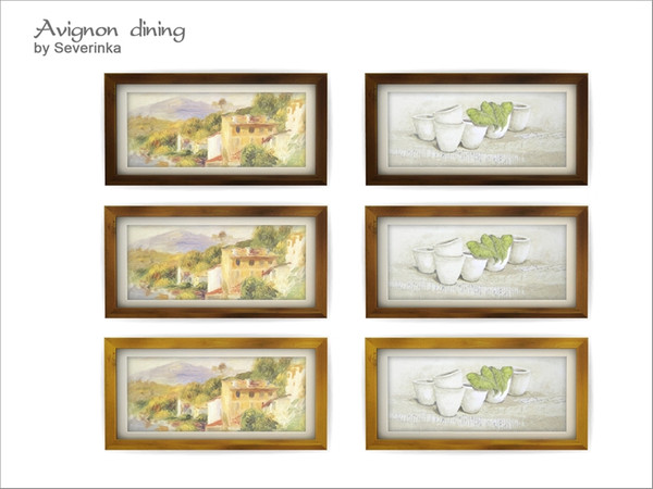 Sims 4 — [Avignon dining] Painting by Severinka_ — Painting a set of 'Avignon dining' rustic style 6 colors