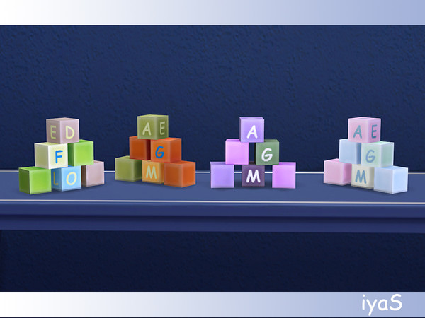 Sims 4 — ABC Blocks by soloriya — Little ones can learn the alphabet while having fun with these bright plastic ABC