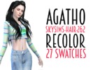Sims 4 — Skysims's Hair 262 Recolor - mesh needed by AgathoKim — It's my first hair recolor kkk ^^ hope you like it Mesh