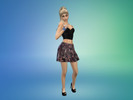 Sims 4 — skater skirt type by like_sims4 — two types skater skirts. Bershka skirt models , a striped maroon and over