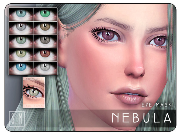 Sims 4 — [ Nebula ] - Eye Mask by Screaming_Mustard — A new glistening eye mask in 10 new shades to match any Sim. For