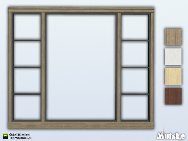 Sims 4 — Bungalow Window Tall 3x1 by Mutske — Part of the Bungalow Window Set. Made by Mutske@TSR.