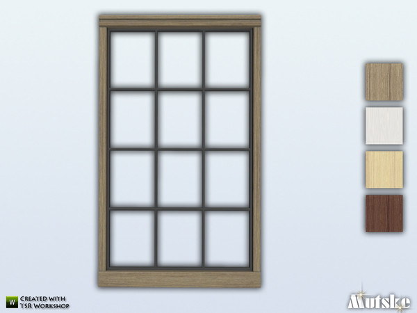 Sims 4 — Bungalow Window Tall 2x1 3 by Mutske — Part of the Bungalow Window Set. Made by Mutske@TSR. 