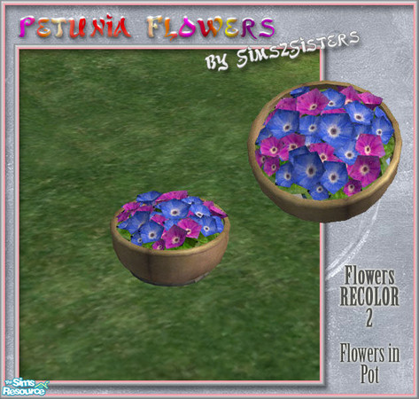 Sims 2 — S2S Petunia Flowers - Flowers recolor 2 by sims2sisters — This is recolor of the flowers