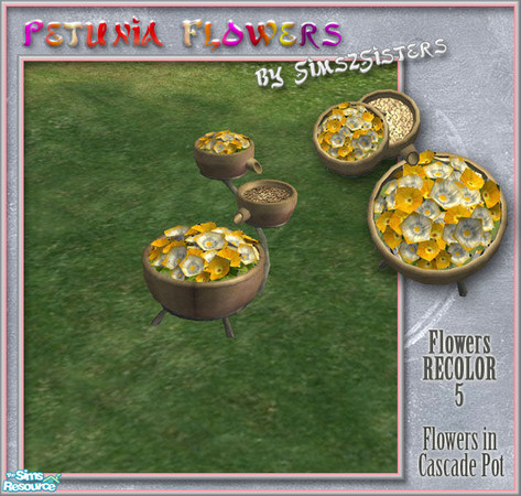 Sims 2 — S2SPetunia Flowers-Cascade Flowers rec.5 by sims2sisters — This is recolor of the flowers
