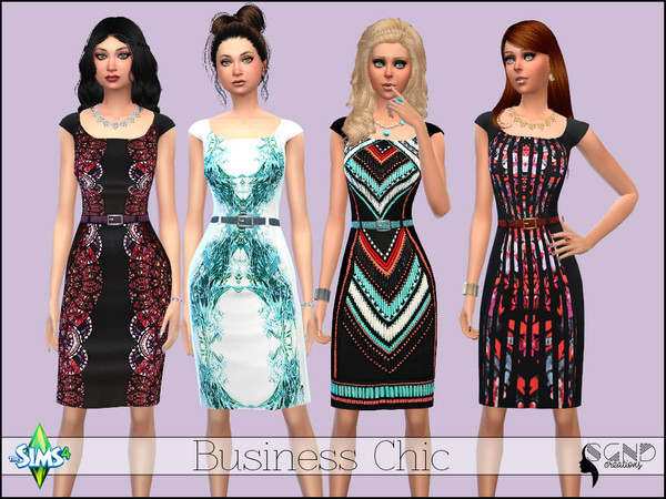 Sims 4 — Business Chic Outfit by SimGirlNextDoor — Look elegant but edgy at your next office meeting! *Basegame