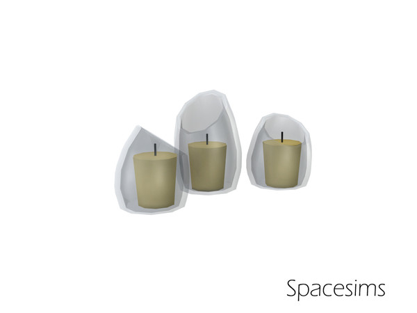 Sims 4 — Celia dining and living room - Candles by spacesims — Three modern candles with a simple, yet cute design.