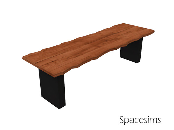 Sims 4 — Celia dining and living room - Dining table by spacesims — This is a large, modern dining table made from
