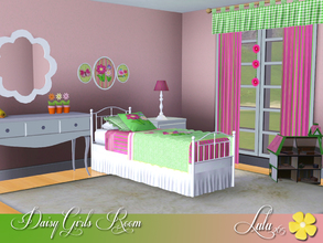 Sims 3 — Daisy Girls Room  by Lulu265 — A spring inspired (it is spring in my part of the world) girls bedroom set ,