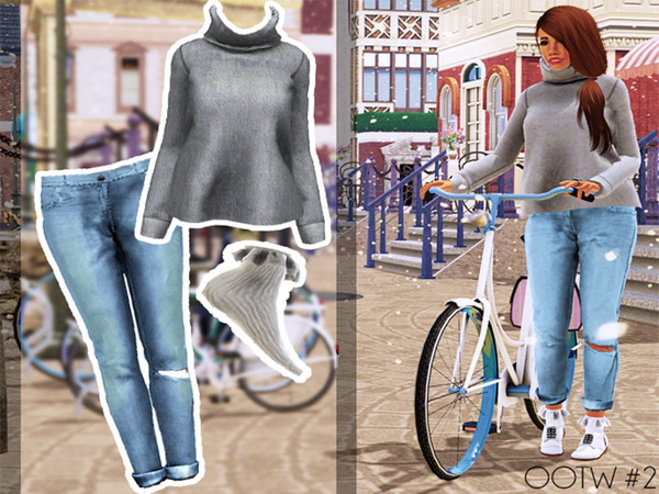 Sims 3 — Fall Outfit by LoubelleSims — This set comes with 5 items, all enabled for pregnancy! Enjoy!