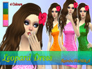 Sims 4 — Leopard Dress by RainboWxMikA2 — Dress for female in 4 colours :)