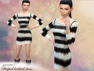 Sims 4 — Striped knitted dress by grecadea2 — A knitted dress with black and white stripes for the cold days! Have fun!