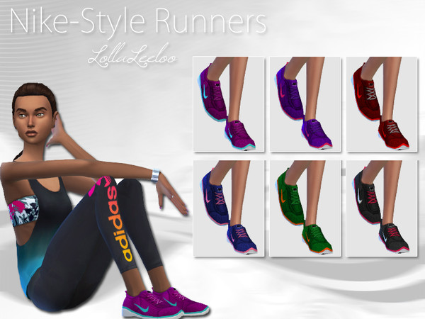 Sims 4 — Nike Style Runners by LollaLeeloo by Lollaleeloo — Hi Simmers! I bring you a set of Nike wannabe runners for