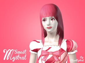Sims 3 — Sweet Mystral by AlienMystral — Meet Sweet Mystral! Too much pink? Never! She is the candy girl of the town, she