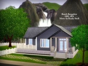 Sims 3 — Beach Bungalow Shell by sweetpoyzin2 — A house for an eco-friendly sim or a retired couple. No cars allowed
