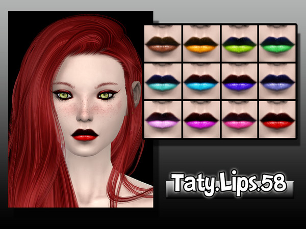 Sims 4 — [Ts4]Taty_Lips_58 by tatygagg — - Female - Human - Teen to Elder