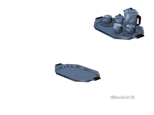 Sims 4 — Art Deco - Silver Tray by ShinoKCR — Silver with Horn Handles The Silver Tray has Slots. Put the tray on the