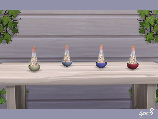 Sims 4 — Flask with Green Herb by soloriya — The stand-up herb flasks are small vessels for all those things that smell