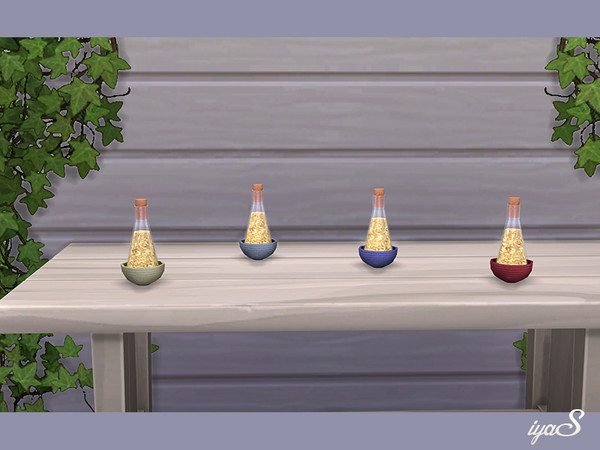Sims 4 — Flask with Yellow Herb by soloriya — The stand-up herb flasks are small vessels for all those things that smell