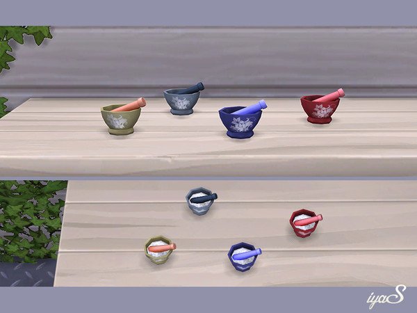 Sims 4 — Mortar and Pestle by soloriya — This mortar and pestle is carved from solid stone to lend a sturdiness and