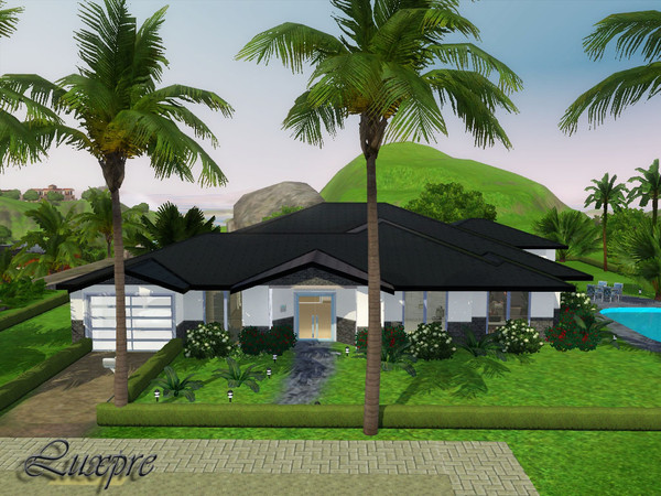 Sims 3 — Luxpre by barbara93 — Luxury home for your rich sims. It has three bedrooms, one bathroom, kitchen, dining area