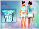 Sims 4 — Malibu 05 Crop Top by rdotracheal2 — This is my first creation of clothes for sims 4 so it only comes in blue :P