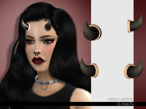Sims 4 — LeahLilith Vision Horns by Leah_Lillith — Vision Horns 2 color variations avilable for males and females can be