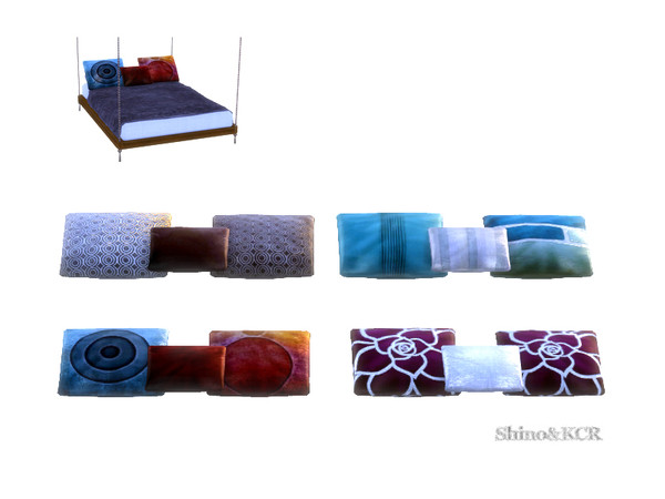 Sims 4 — Bedroom Loft - Pillowset for Bed by ShinoKCR — Pillows for the Doublebed - needs bb.moveobjects on
